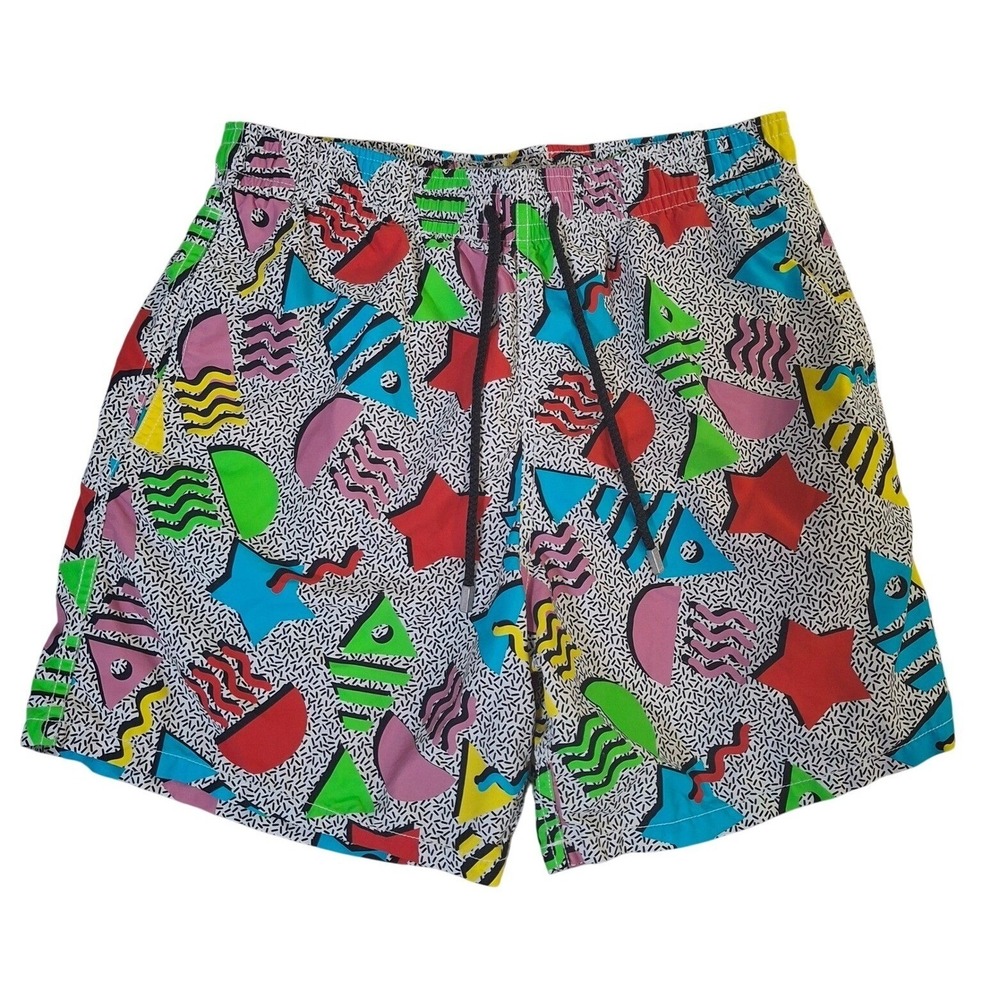 Vilebrequin Collector 1986 Edition Limitee Swim Trunks  Mens L Memphis Print